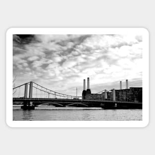 Chelsea Bridge Battersea Power Station London Sticker